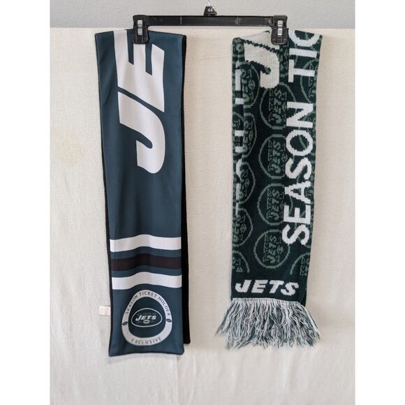 New York NY Jets Scarf Season Ticket Holder Bundle of 2 - Picture 4 of 9